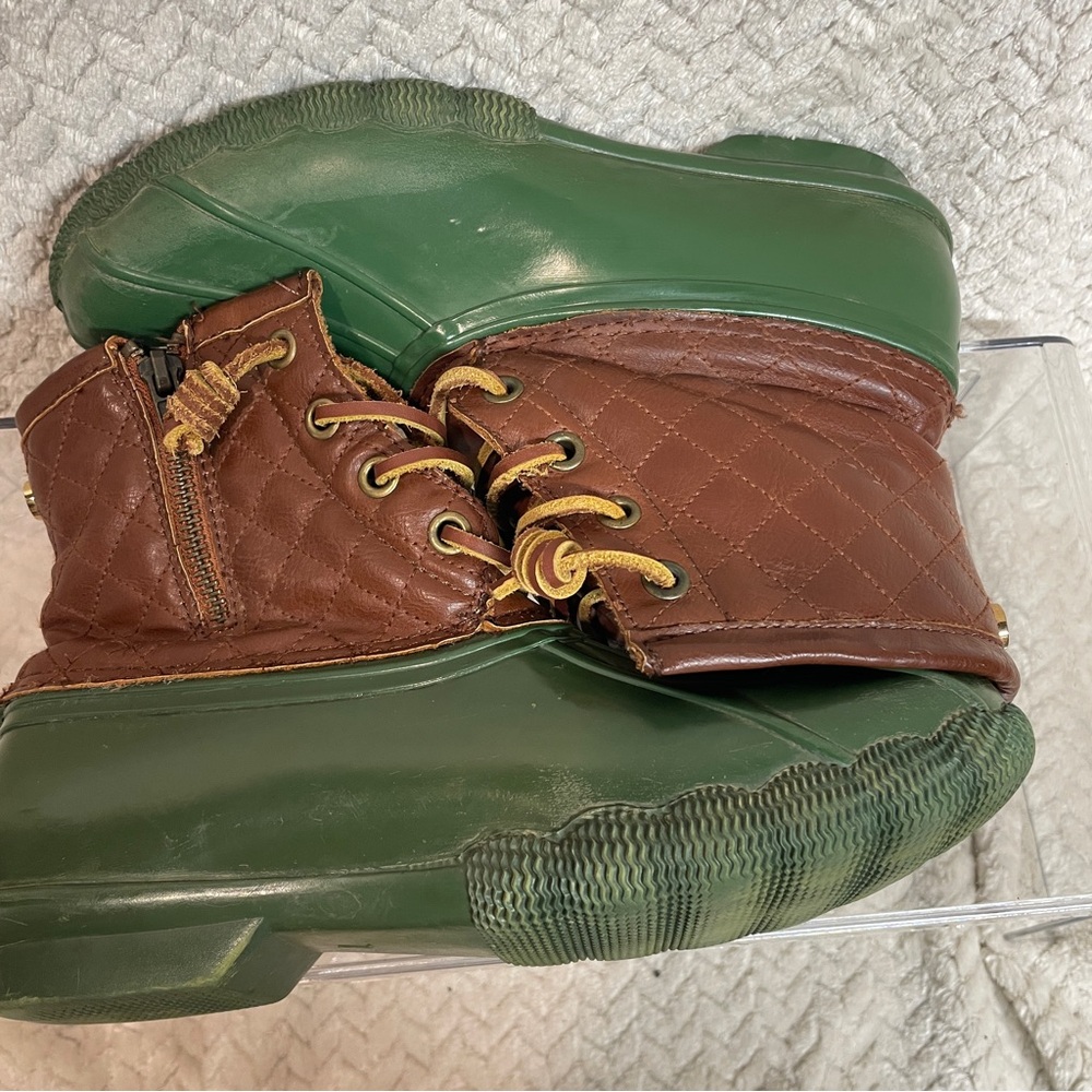 Steve Madden Women's Green Ankle Rain Duck Boots size‎ 7 Preppy - Picture 6 of 15